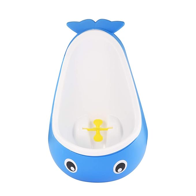 Potty Training Urinal for Boys Cute Whale with Funny Aiming Target - Gray